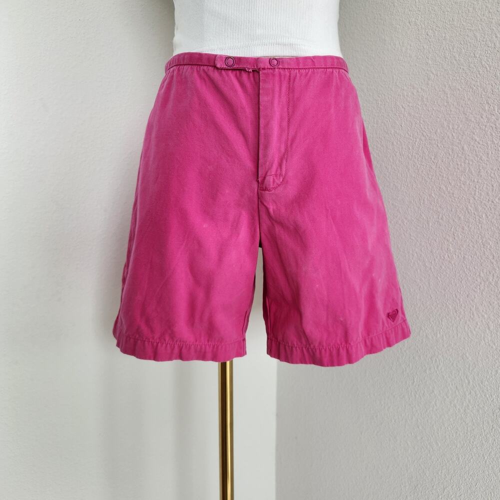 Vintage Y2K Hot Pink Mid Rise Long Inseam Cotton Board Shorts Roxy Quicksilver 2